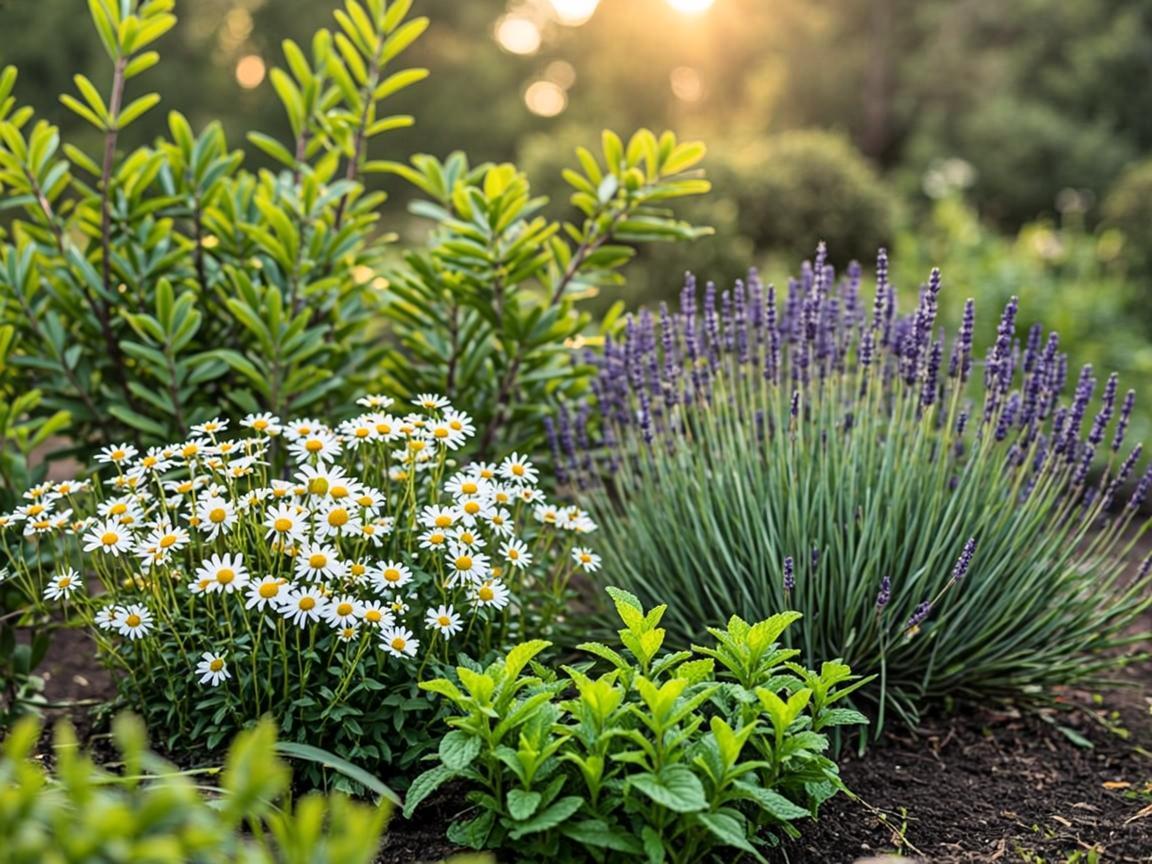 Jardim de plantas medicinais para fitoterapia